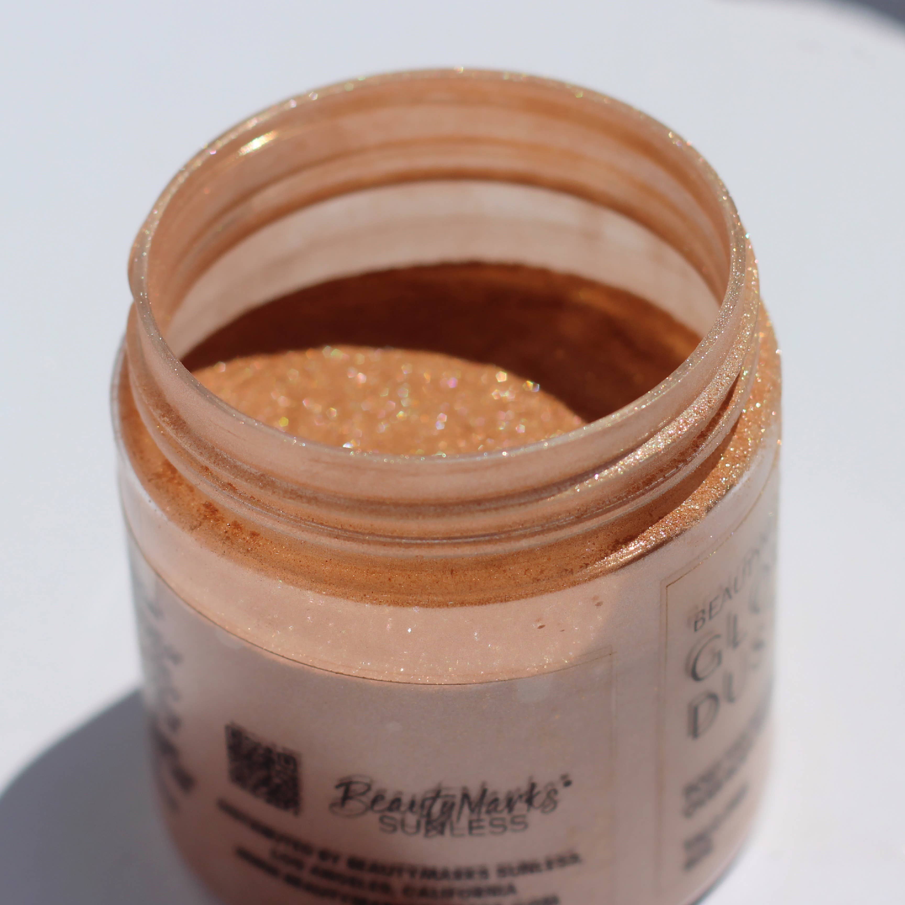 BeautyMarks Sunless - Vente Fixateur de maquillage en spray/poudre fixatrice - Glow Dust : poudre fixatrice après le bronzage et effet miroitant sur tout le corps6