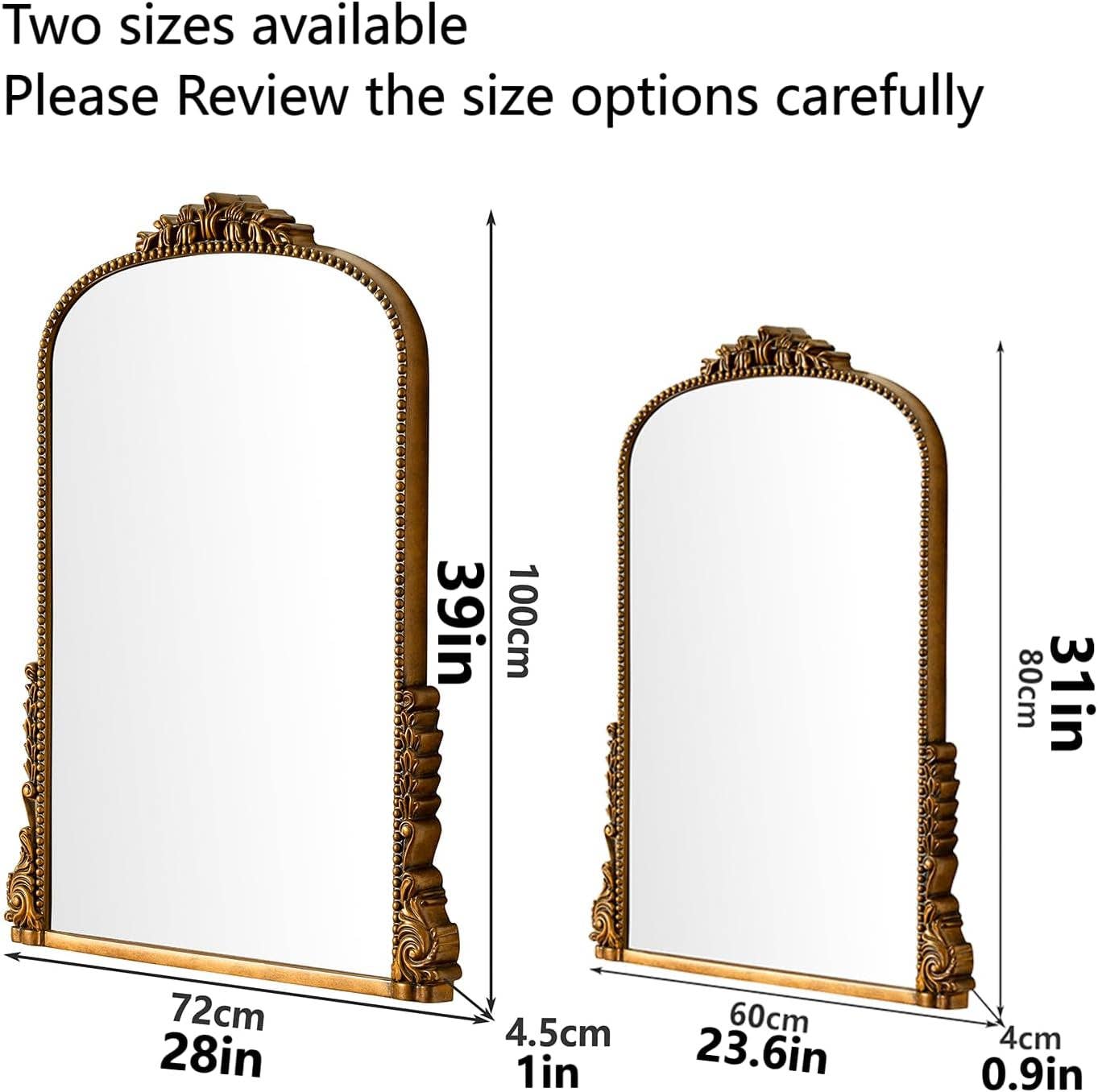 Antique Gold Baroque Wall Mirror 31.5 Inch By 23.6 Inch for wholesale on Faire5