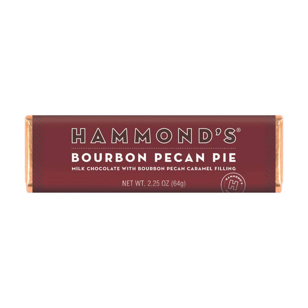 Hammond's Candies - Wholesale Chocolate Bar - Candy Bar - Milk Chocolate - Bourbon Pecan Pie - 2.25 oz