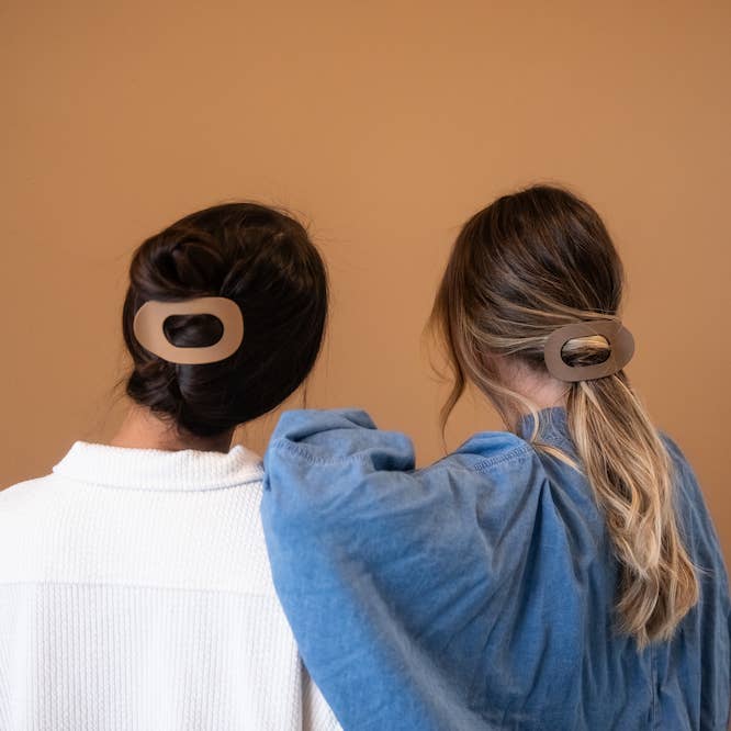 Large Oval Hair Clip Set – Brown + Camel for wholesale by Headbands of Hope | One Purchased One Donated