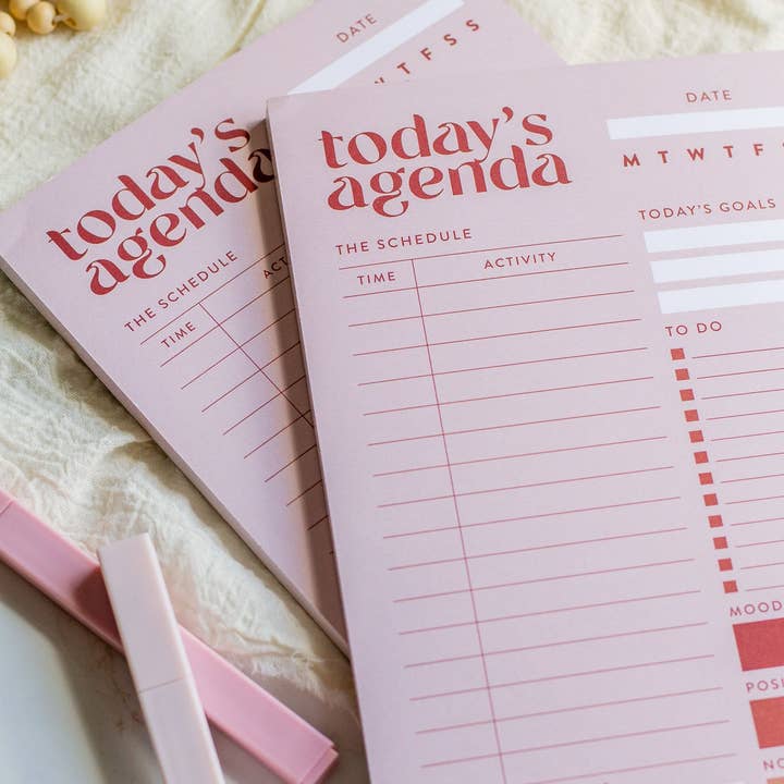 The Print Pantry - Wholesale Notepad - Daily Agenda Notepad4
