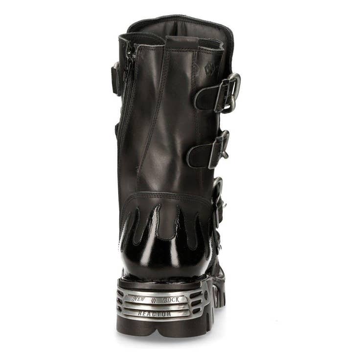 New Rock Black Spiked Mid-Calf Gothic Boots-727-S1 for wholesale on Faire