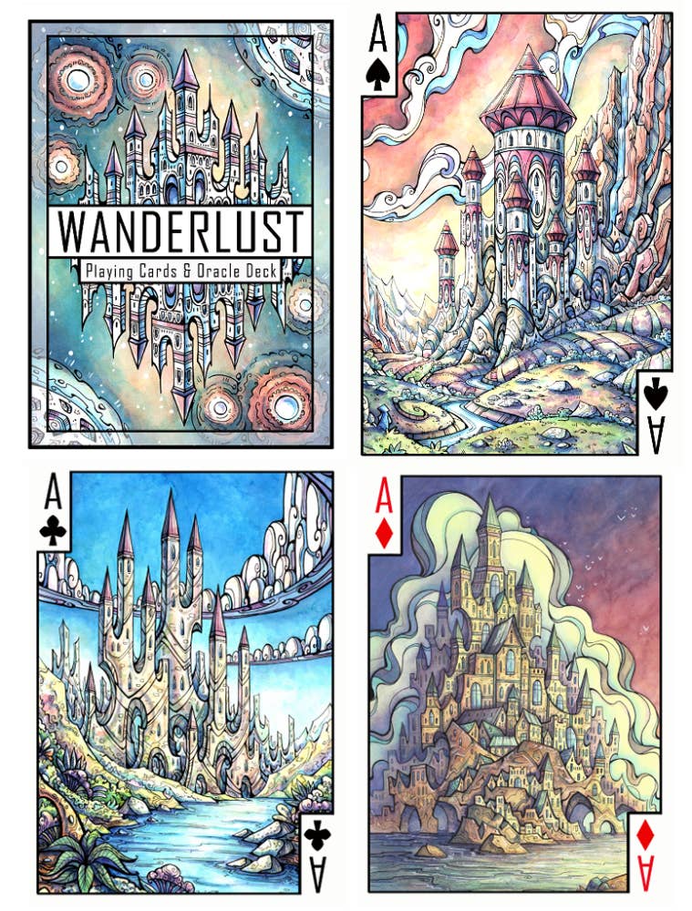 Corinne Roberts Illustration - Wholesale Playing Cards - Wanderlust Playing Cards & Oracle Deck1