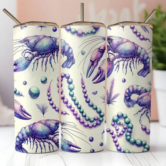 Écrevisses et perles Mardi Gras | Gobelet pour la vente par Designs by Robyn