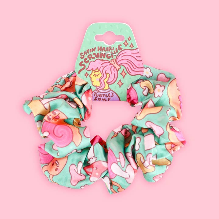 Turtle's Soup - Wholesale Scrunchie - Women's - Snail Mushroom Scrunchie, Cute Hair Accessories, Hair Ties