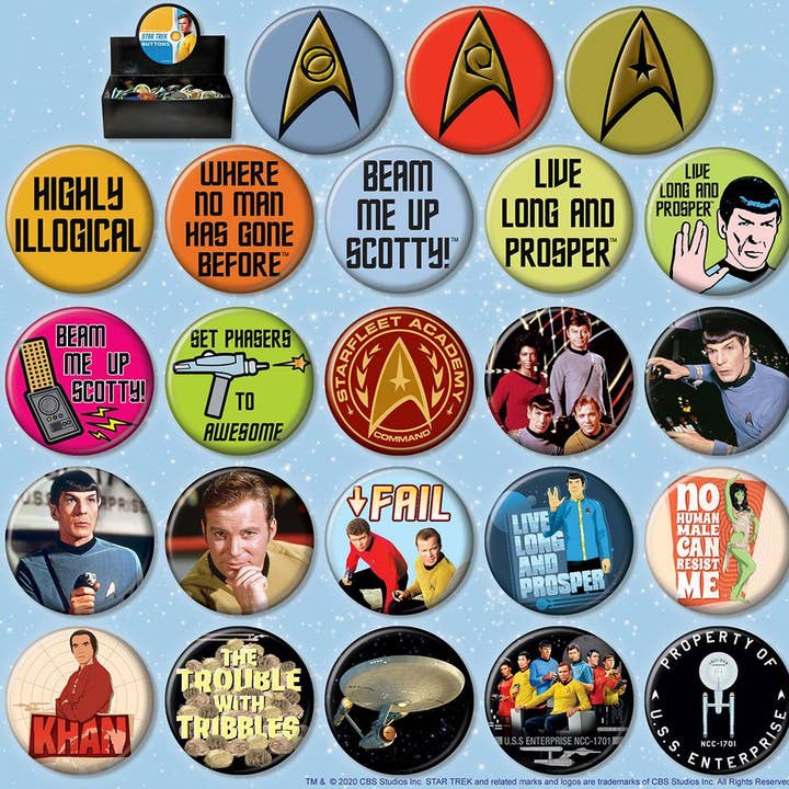 Star Trek 144 Button Assortment for wholesale by Ata-Boy
