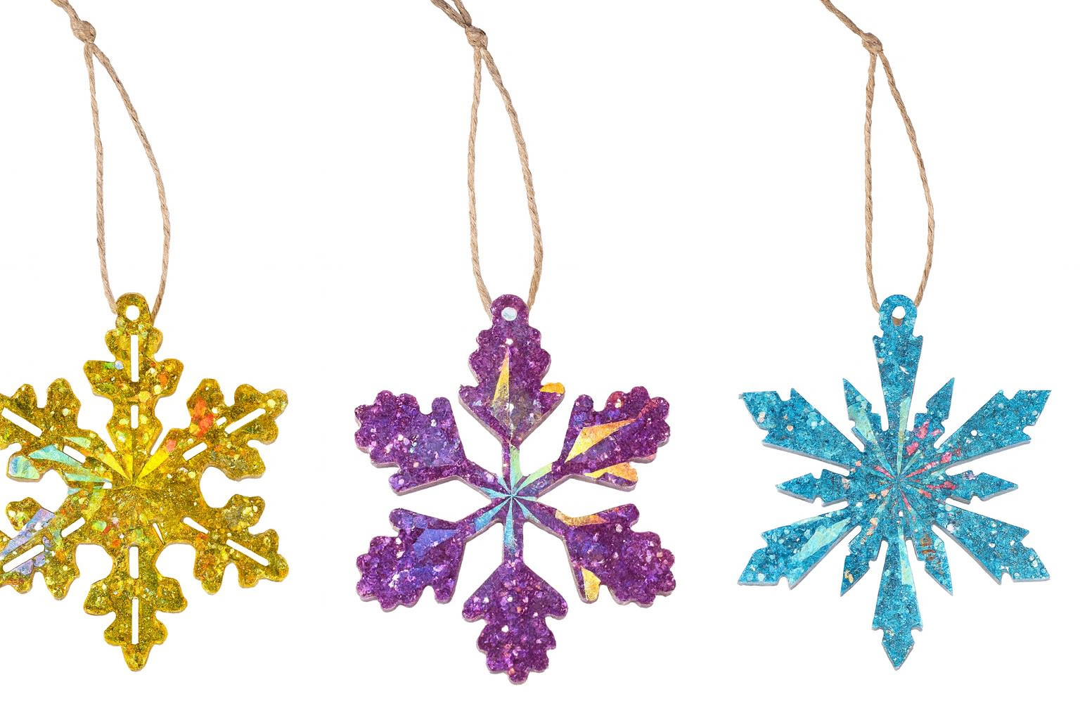 JEMS of the Sea - Vente Objets de décoration - Ornement Flocon de Neige - Résine Holographique - Noël13