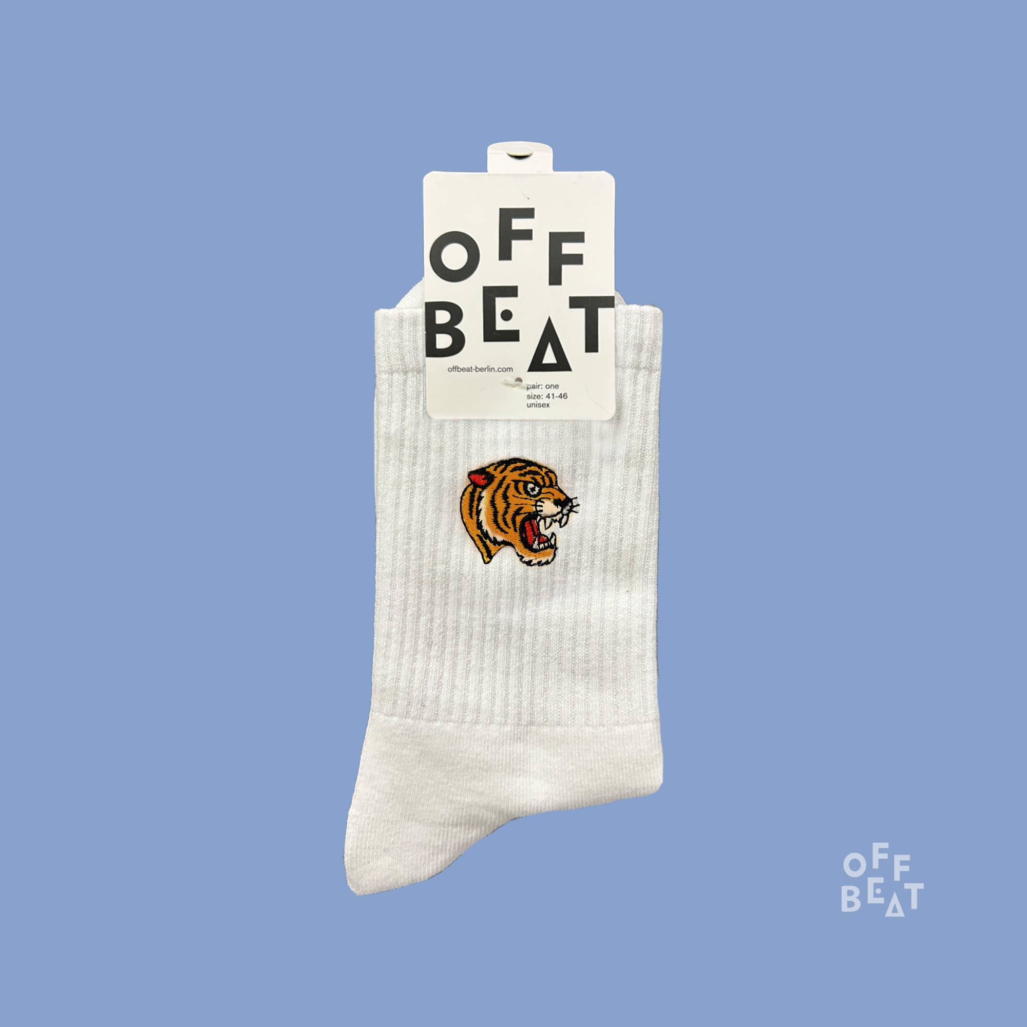 Offbeat - Wholesale Socks - Unisex - Bestickte Tigerkopf-Socken I Großhandel