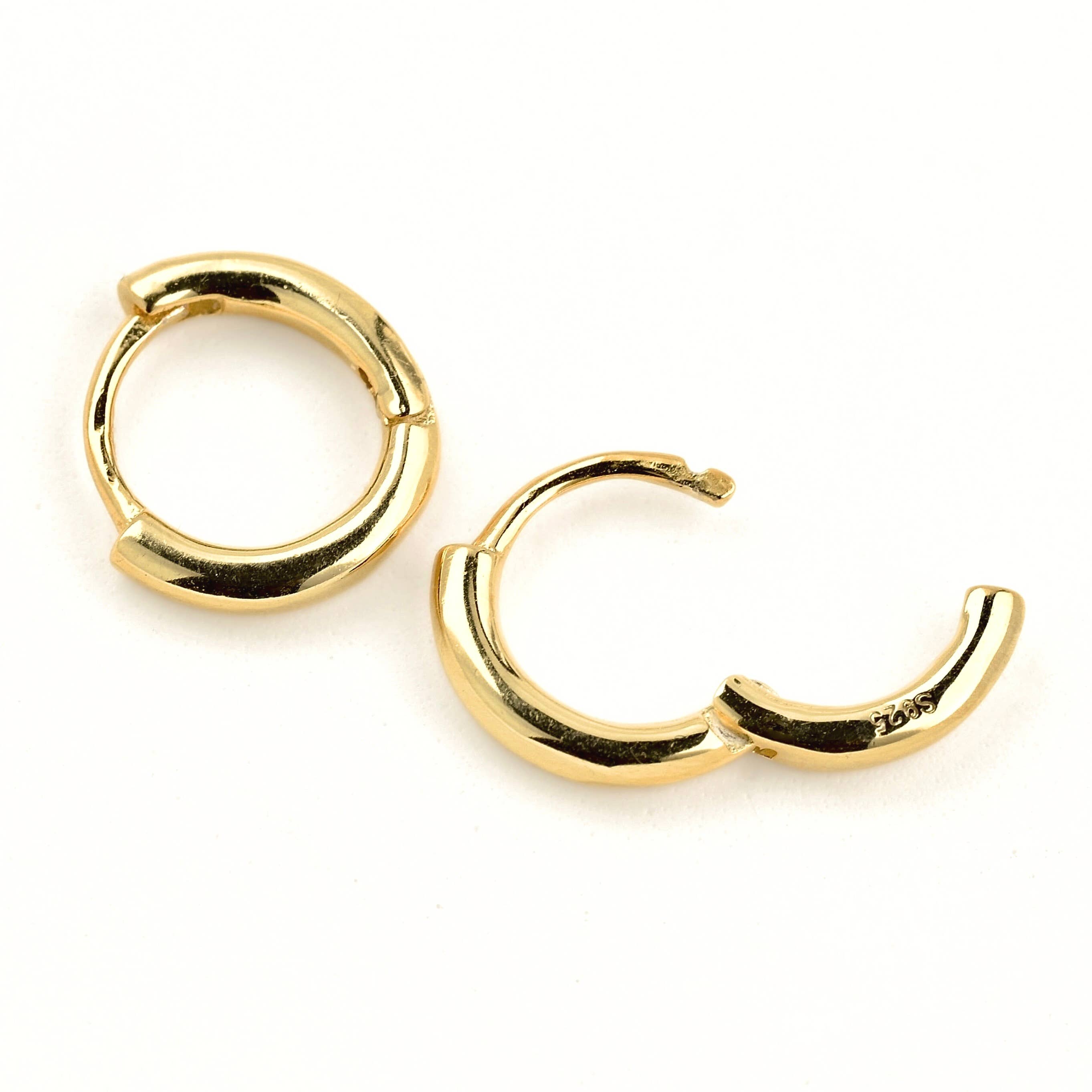 Blueyejewelry - Wholesale Huggie Earrings - Thin Sterling Silver Huggies - Simple Tiny Hoop Earrings6