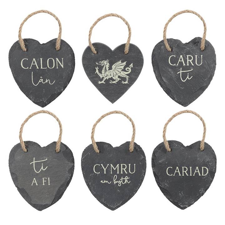 Something Different Wholesale - Wholesale Sign - Small Welsh Slate Hanging Heart