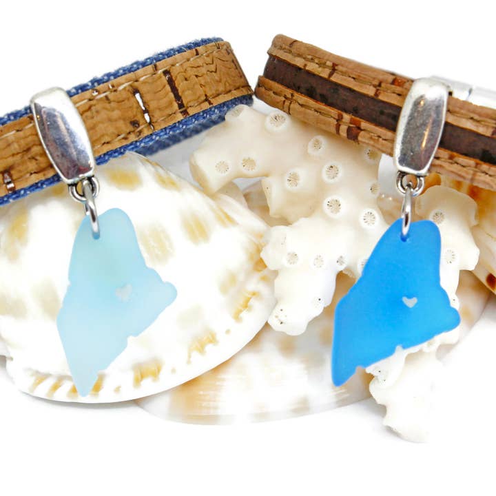 Bracciale in sughero cucito con ciondolo Maine 12BX per la vendita all'ingrosso da parte di Sea Ranch Jewelry