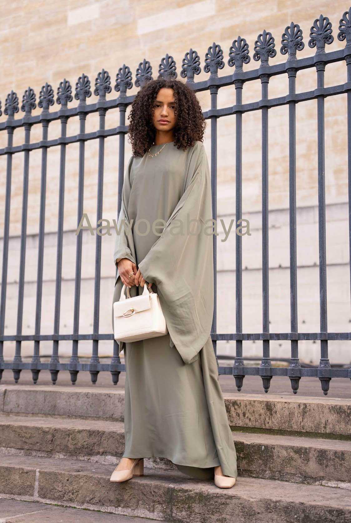 Aawoe Abaya – Engroshandel Hijab - Dame – Elegant abaya-kjole - 2406-ROB6