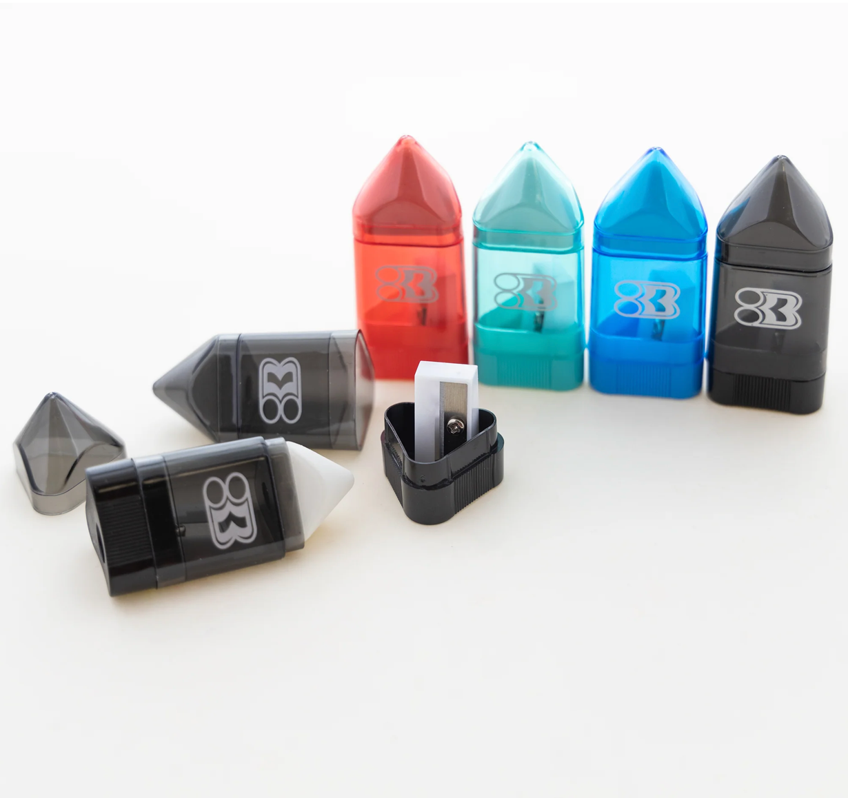 Luna Office Supply -  Everyday Essential - Wholesale Pencil Sharpener - Rex Sharpener w/ Receptacle + Eraser (2/Pack)6