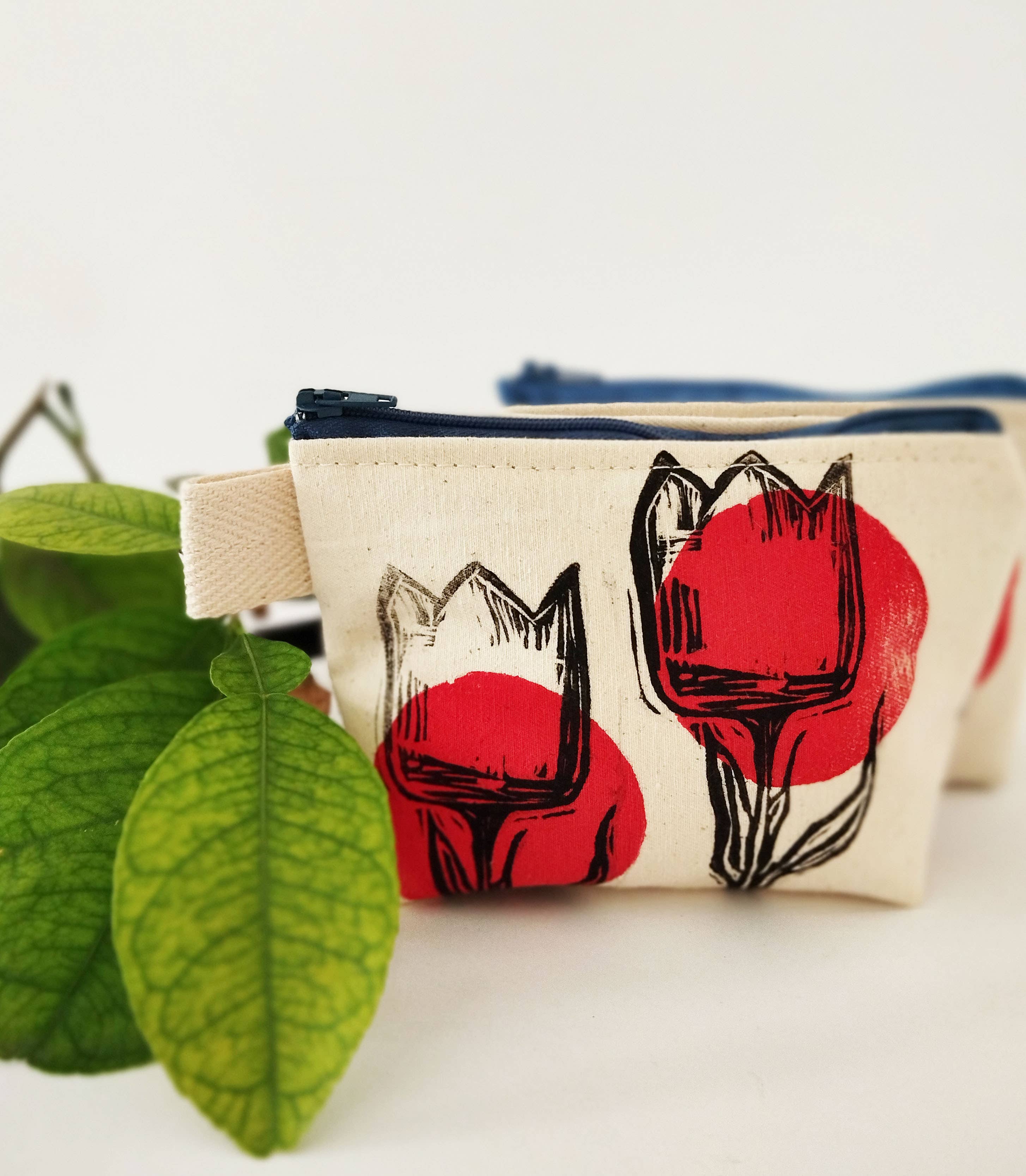 The Ink Job - Wholesale Pouch - Women's - Red Tulip Canvas Pouch2