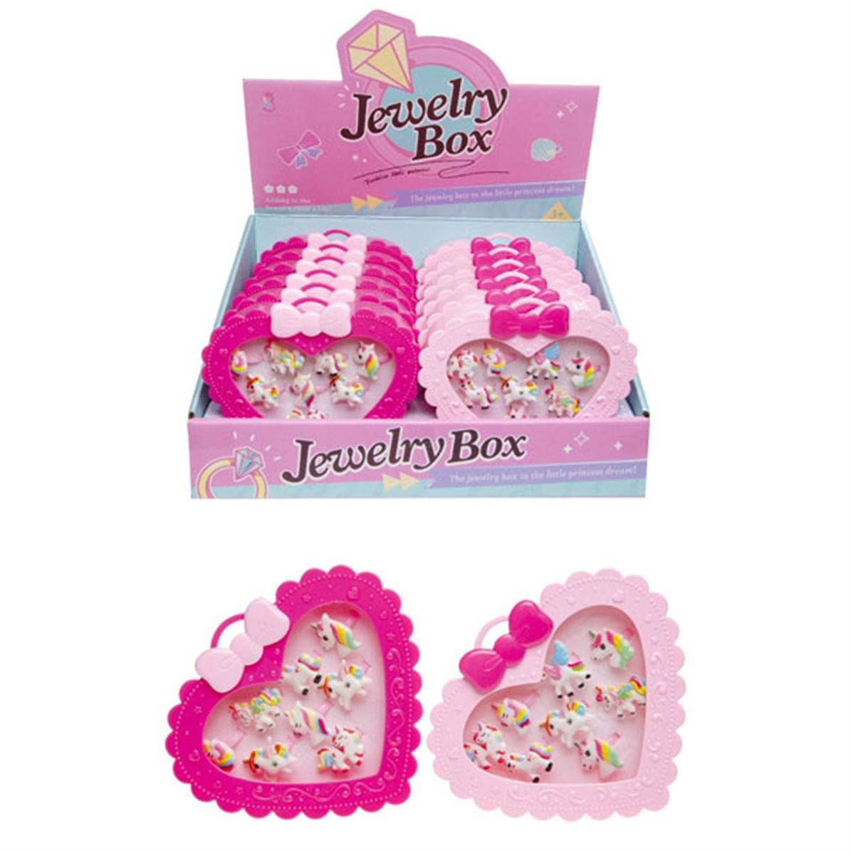 TSJJ - Wholesale Jewelry Set - Unicorn Heart 8 Rings Box0