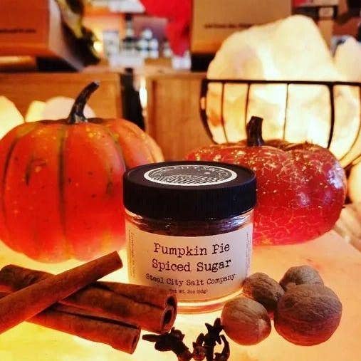 Pumpkin Pie Spiced Sugar for wholesale by Steel City Salt Co.