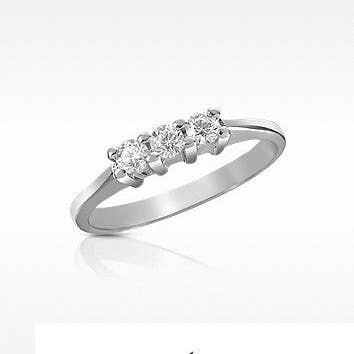 Bague trilogie en or blanc 750‰ - STEFANO PATRIARCHI pour la vente par STEFANO PATRIARCHI