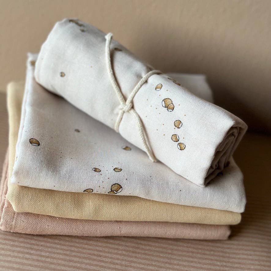 Saga Copenhagen - Wholesale Diaper (Cloth) - Baby - Muslin Cloth - Hazelnuts - 100% Organic Cotton 3
