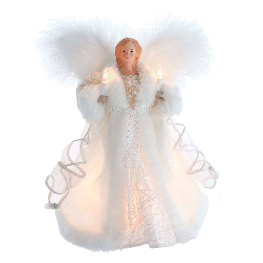 Kurt S. Adler, Inc. - Wholesale Tree Topper - 10"UL 10/L WHITE ANGEL TREE TOPPER1