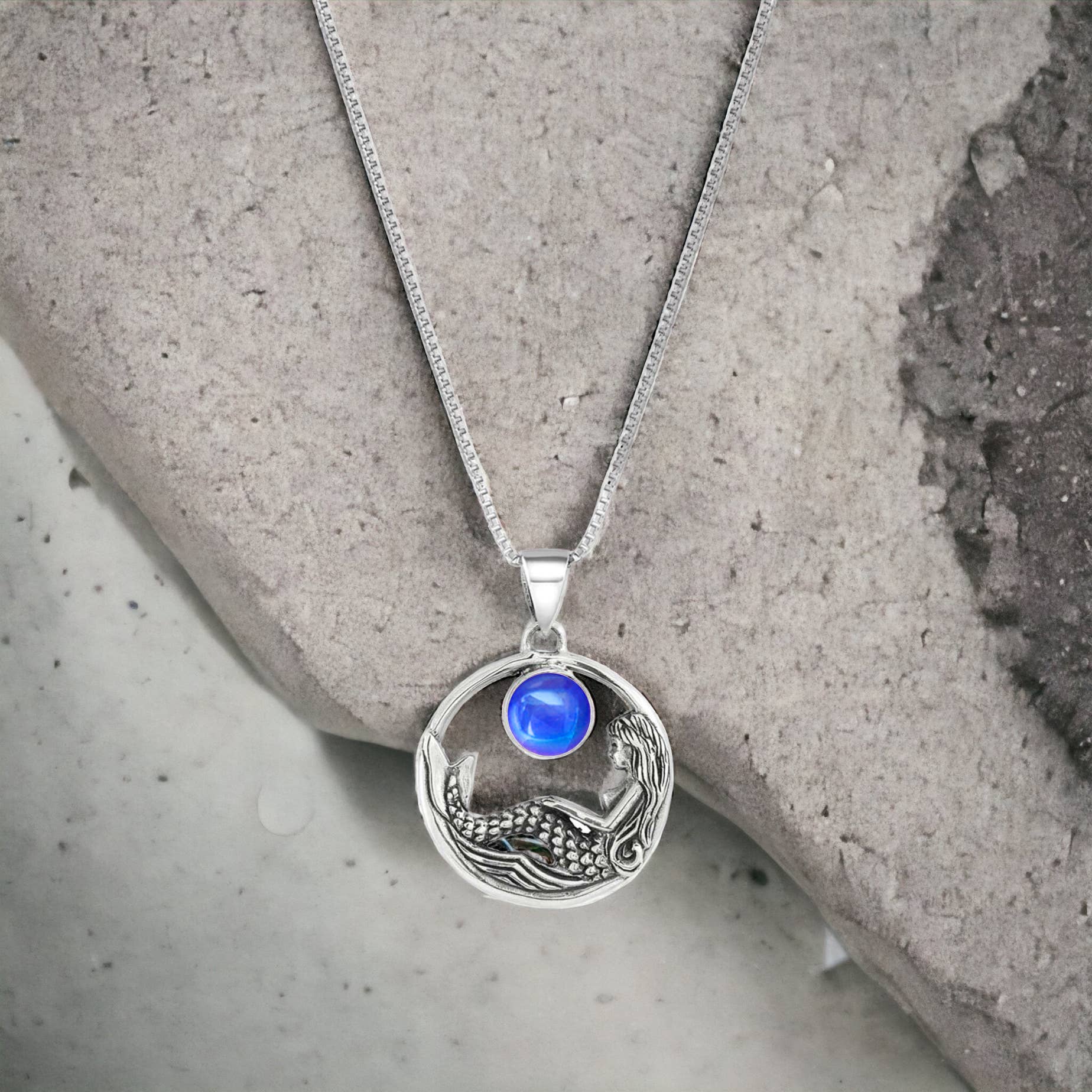 LeightWorks - Wholesale Pendant/Charm Necklace - Mermaid Pendant Sterling Silver Crystal Jewelry Sea Necklace12