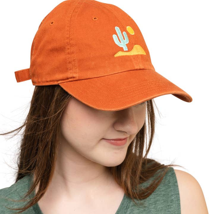Keep Nature Wild - Wholesale Baseball Cap - Unisex - Lone Cactus Dad Hat | Burnt Orange6