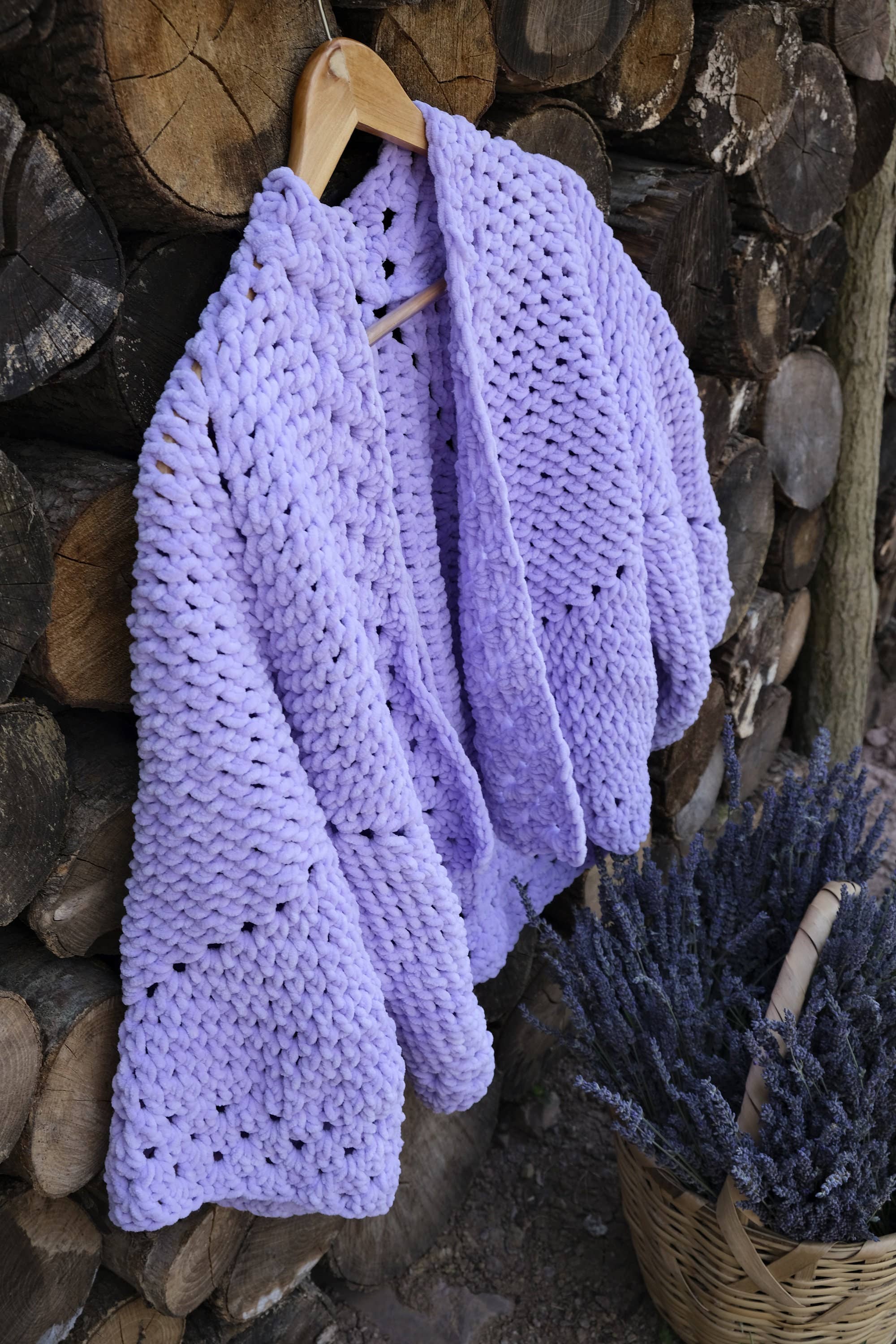 miglo - Vendita all'ingrosso Cardigan - Donna - Cardigan da donna lavorato a maglia in filato di peluche, colore lilla, cardigan morbido, spesso, caldo, taglia standard6