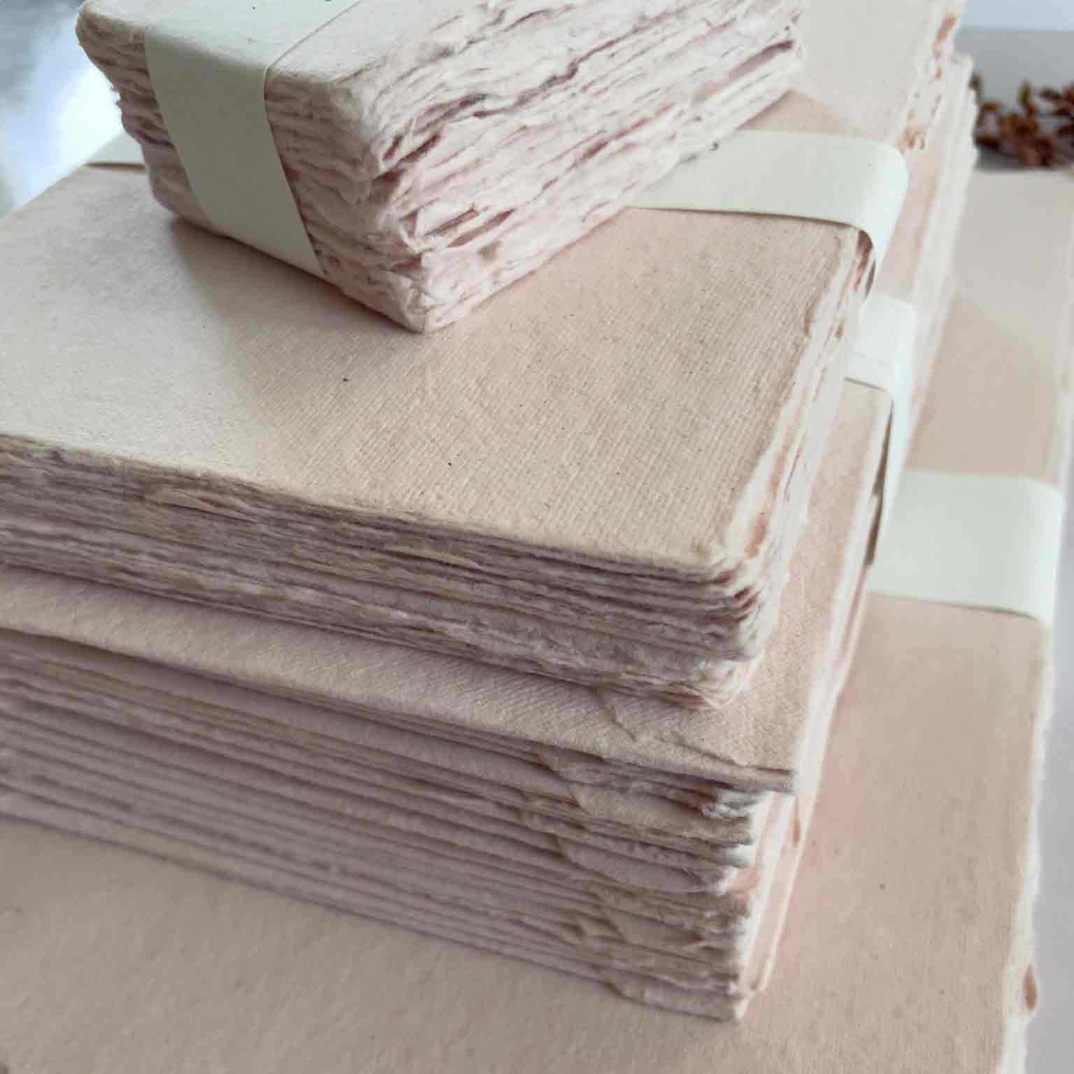 The Natural Paper Company - Wholesale Stationery/Notecard Set - Misty Rose Handmade Cotton Rag Paper, Card and Envelopes9