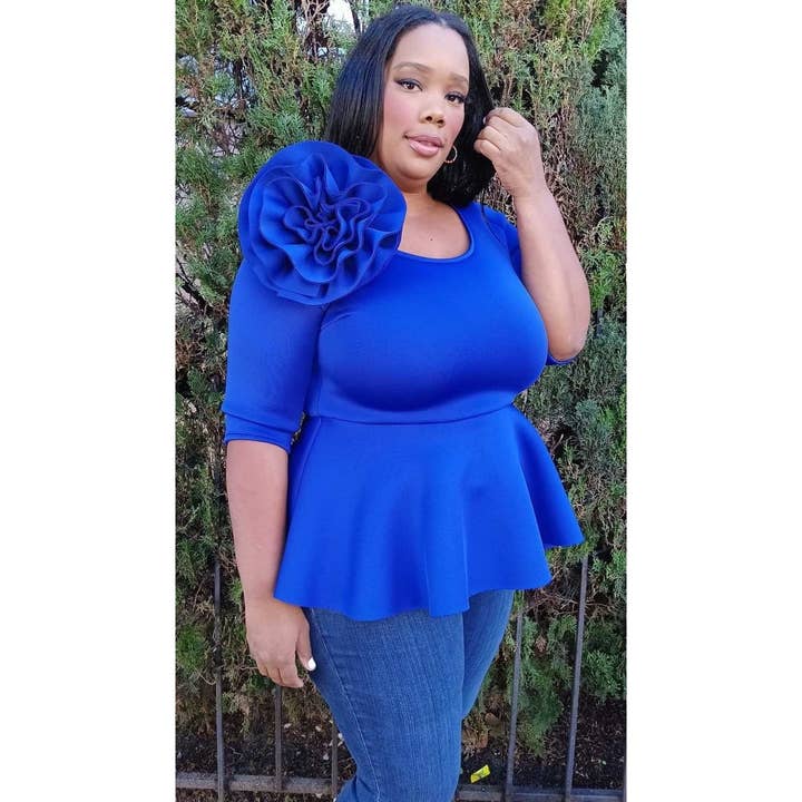 DORCAS – wholesale Blouse – Women’s – REGULAR SIZE SUPER TECHNO FLOWER TOP3