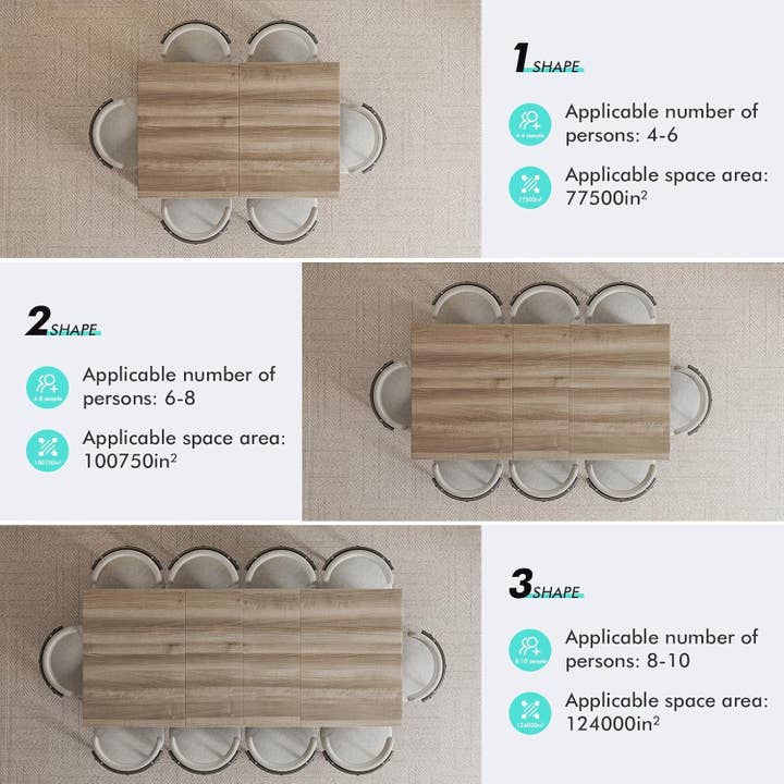 Oak Extendable Dining Table For Living Room And Kitchen for wholesale on Faire5