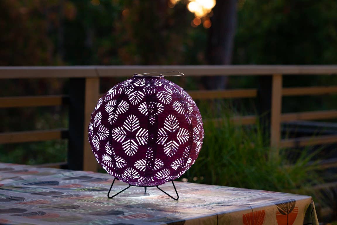 Allsop Home & Garden - Wholesale Outdoor/Lawn Light - Stella Brights 12" Globe Solar Lantern - Violet9