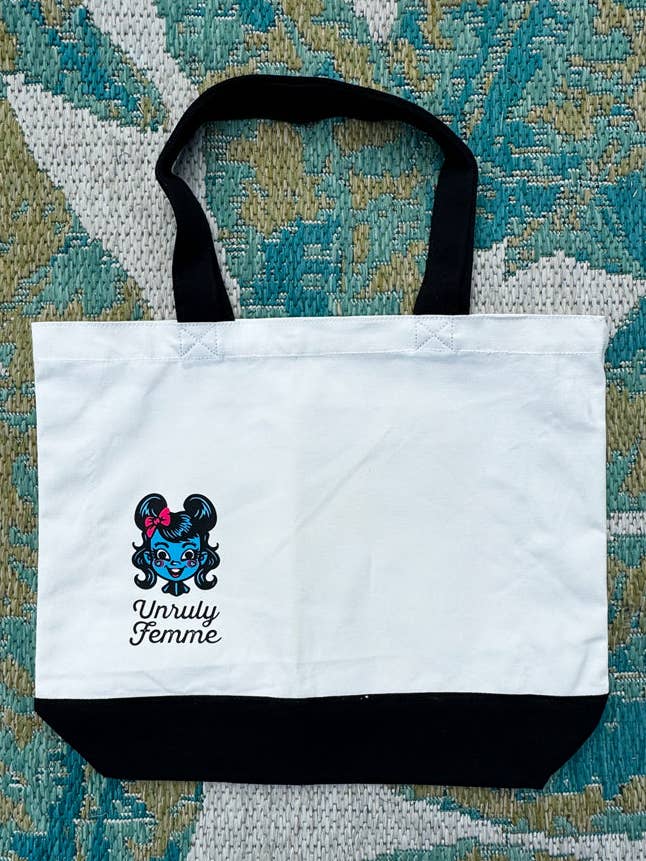 Unruly Femme Canvas Tote Bag for wholesale by Unruly Femme