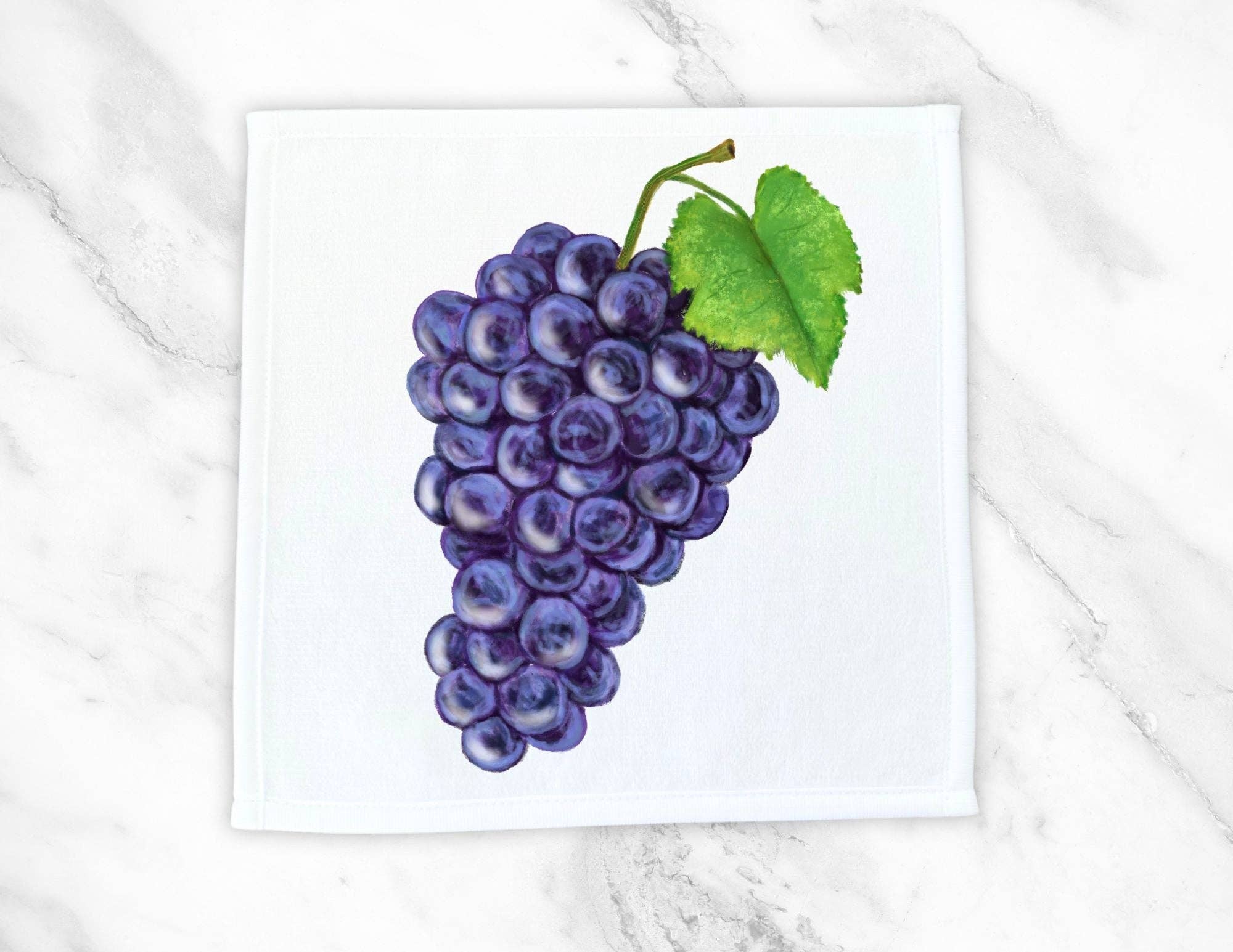MerikaArt - Wholesale Wash Cloth - Purple Grapes Washcloth