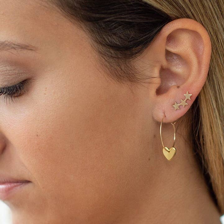 Isabelle Grace Jewelry - Wholesale Hoop Earrings - Heart Hoop Earrings