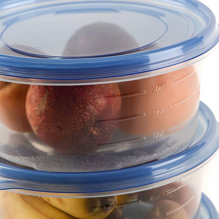 EcoQuality - Wholesale Disposable Napkin - 48oz Reusable Plastic Storage Containers with Snap on Lid, Round3