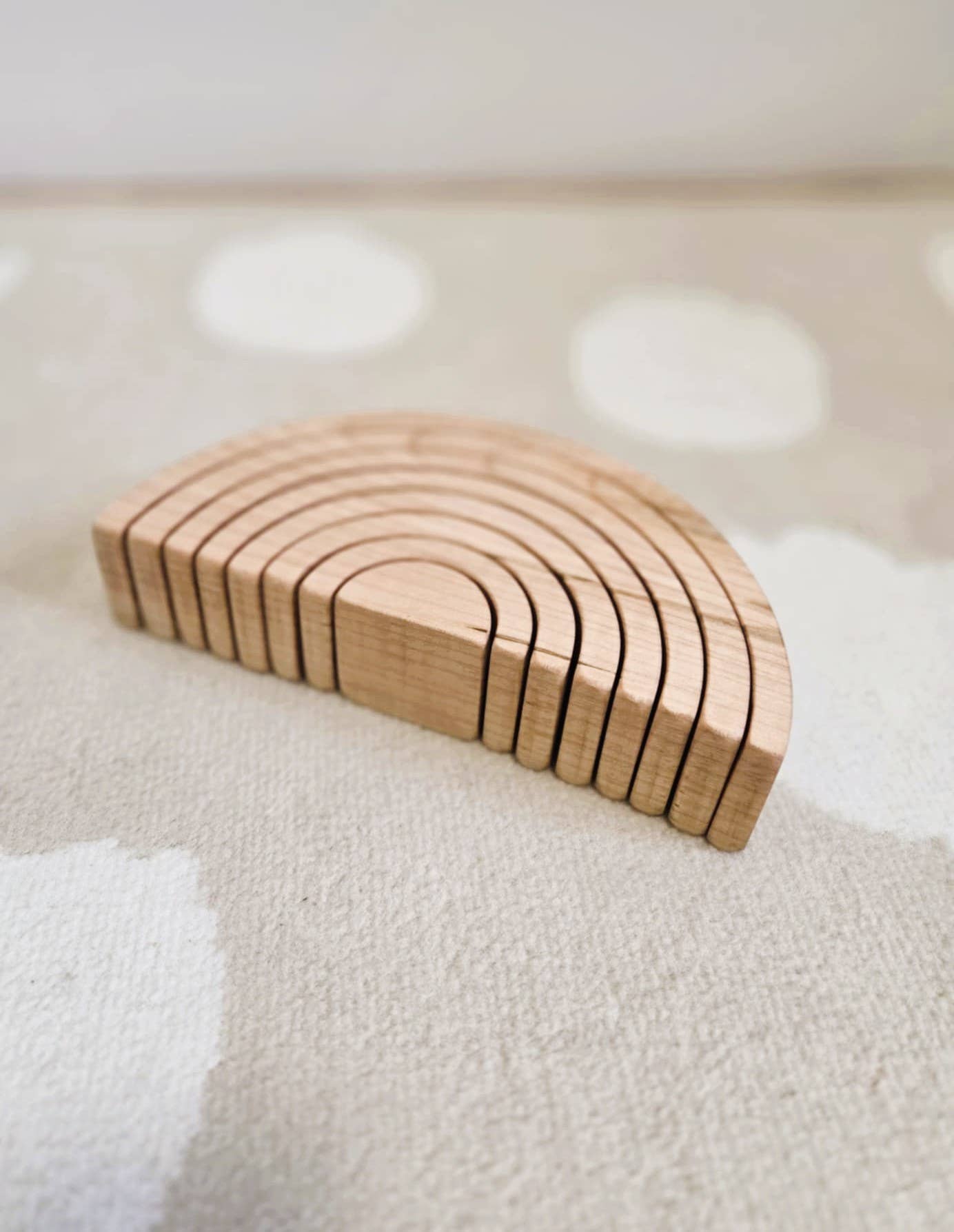 Indie Wood Co. - Wholesale Wood Toy - Kids - Wooden Rainbow Stacker0