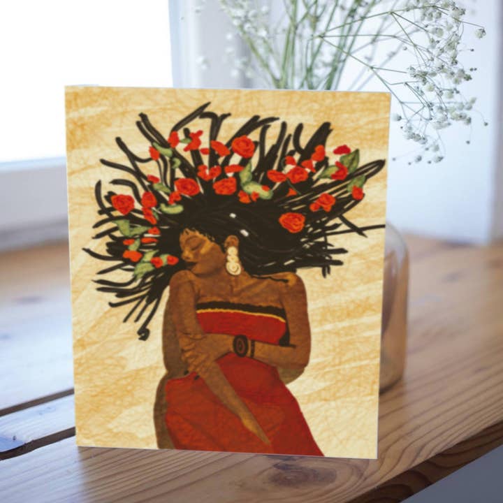 Organique Rita | Art Prints & Stationary – Cartão de Dia dos Namorados por atacado – Cartão | Arte Africana | Cartão de felicitações | Galantines | Cartões de presente para ela mulher negra | Cartão Afro-Boho | Melanina | Amor próprio | Dia dos namorados4
