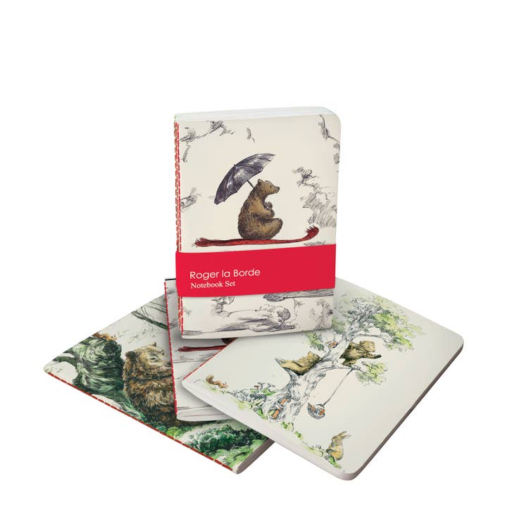 Roger La Borde - Wholesale Notebook - Flying Bear A6 Softcover Notebook Set/3 - A6E 087S1
