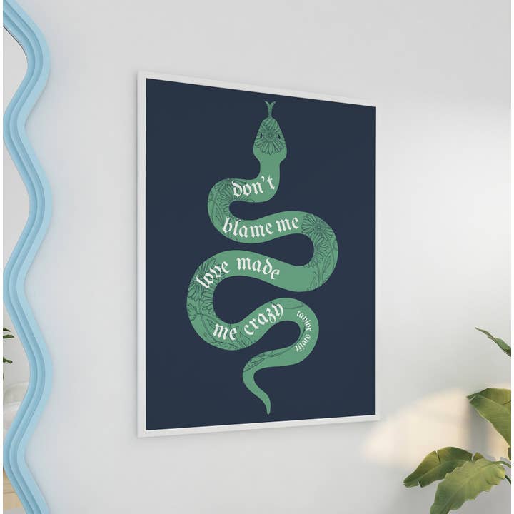 Moo and May Studio - Wholesale Art Print - DON'T BLAME ME | Taylor Swift Print, Reputation Lyrics
