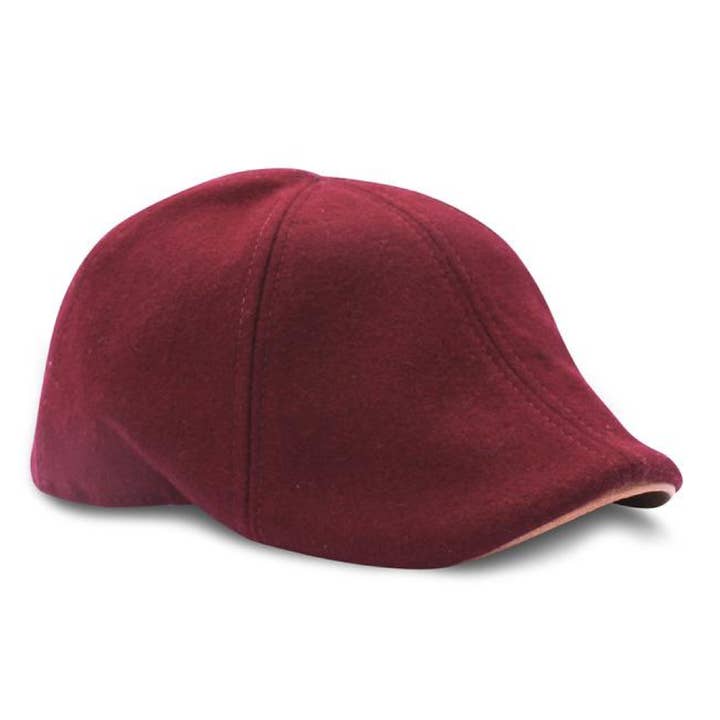 Boston Scally – wholesale Platt keps - Herr – Kenmore Boston Scally-keps - röd och brun kant