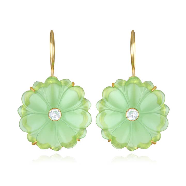 Pendiente Magnolia-Kiwi para venta al por mayor de Amelia Rose Jewelry