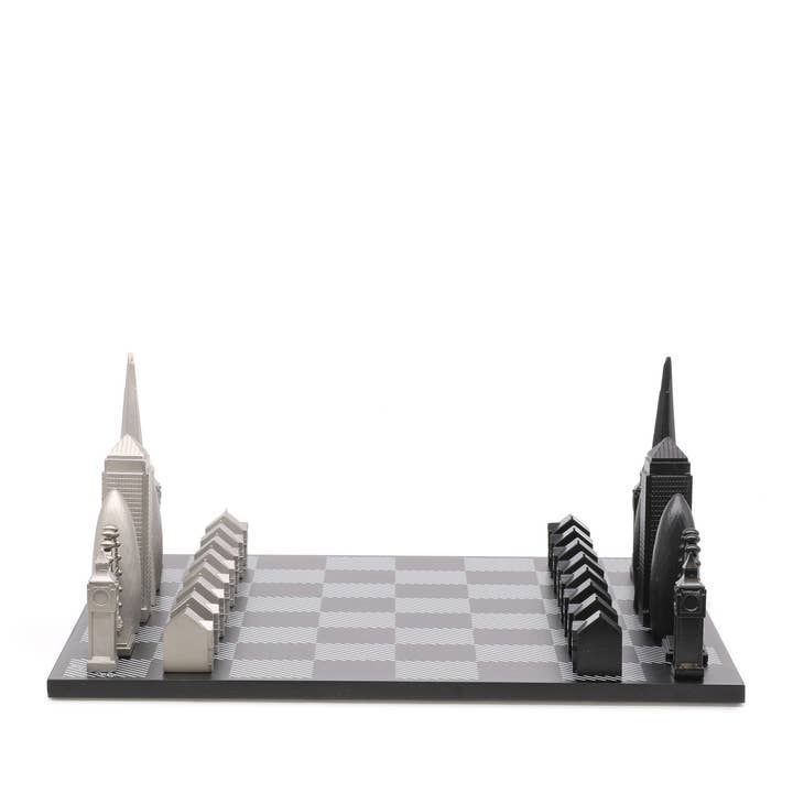 Skyline Chess - Wholesale Board Game - Stainless Steel London Edition - Skyline Chess Set