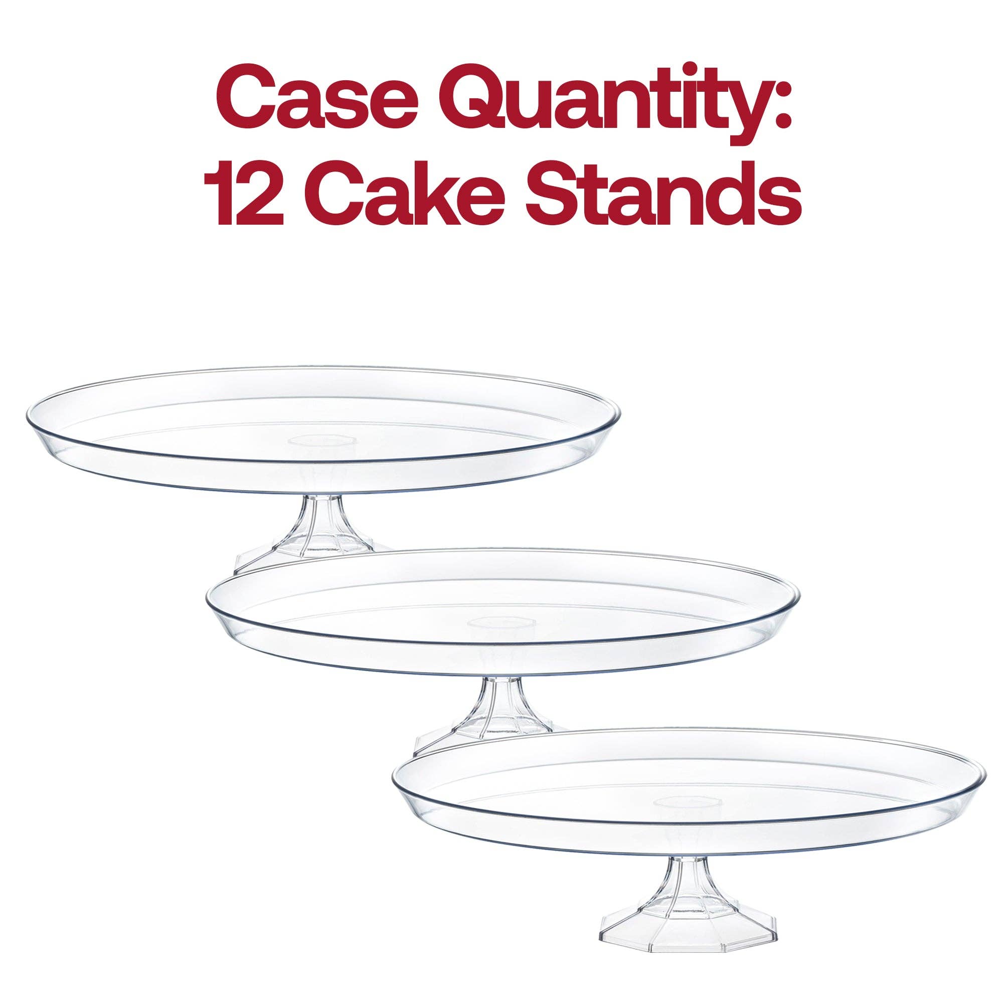 Smarty had a Party - Wholesale Cake Stand - 10.5" Clear Small Round Plastic Cake Stand - 1 pc3