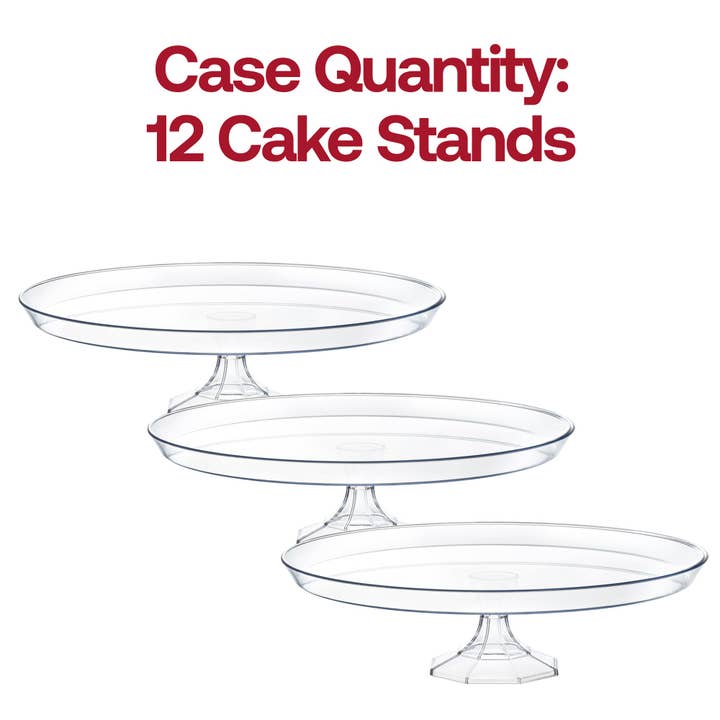 Smarty had a Party - Wholesale Cake Stand - 10.5" Clear Small Round Plastic Cake Stand - 1 pc3