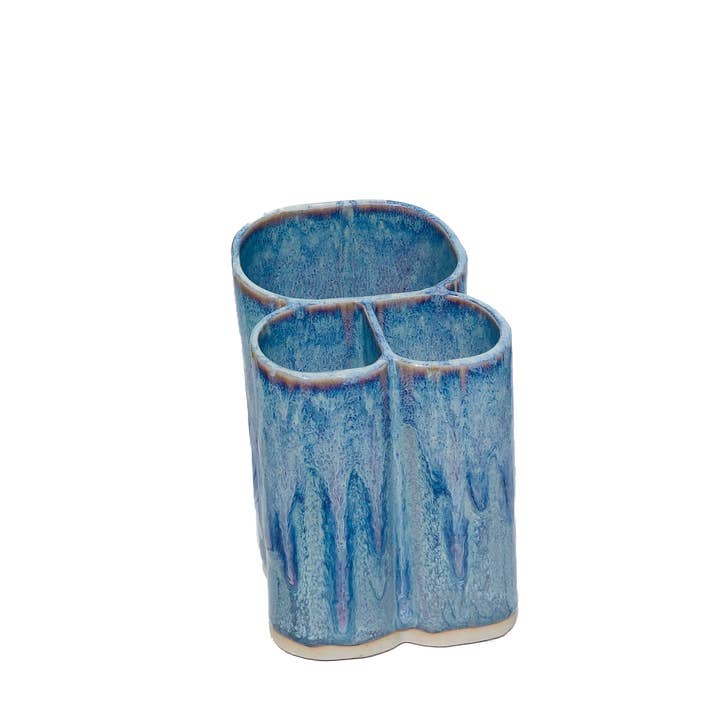 Bay Pottery – wholesale Toothbrush holder – Dual Toothbrush & Utensil Holder - Stoneware Pottery4