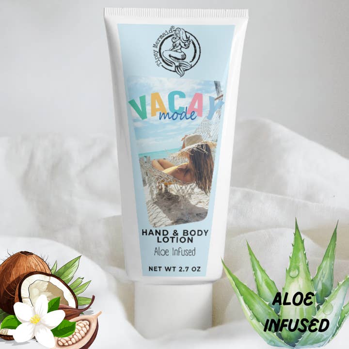 Tipsy Mermaid® Vacay Mode Hand and Body Lotion for wholesale by Tipsy Mermaid®