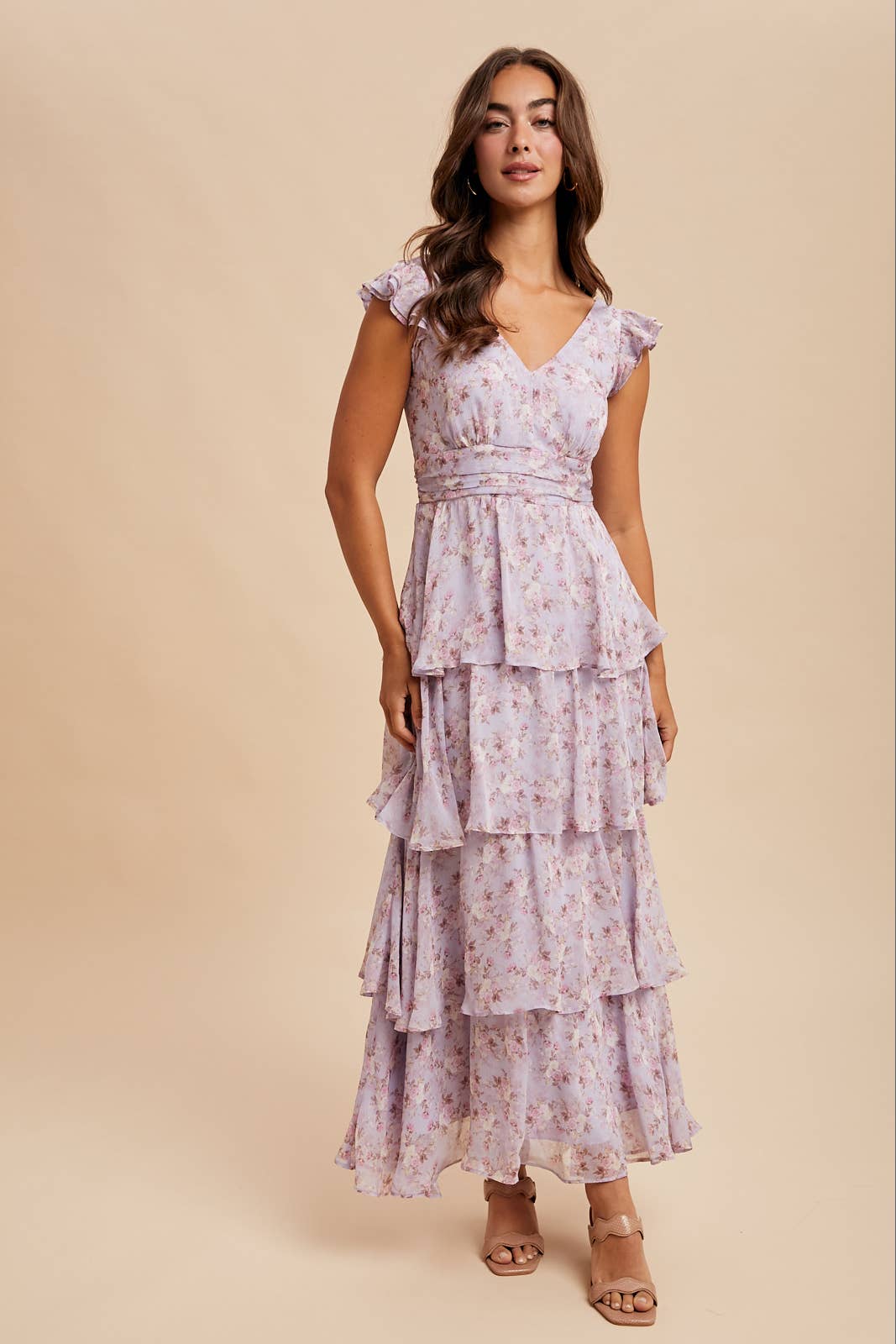 In Loom - Wholesale Dress - Women's - TIERED CHIFFON FLORAL DRESS1