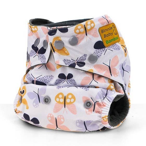 Butterfly Bamboo Reusable Nappy for wholesale by Binnie Baby