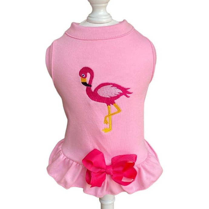 Flamingo T-Shirt Dress for wholesale by Chloe & Max LLC