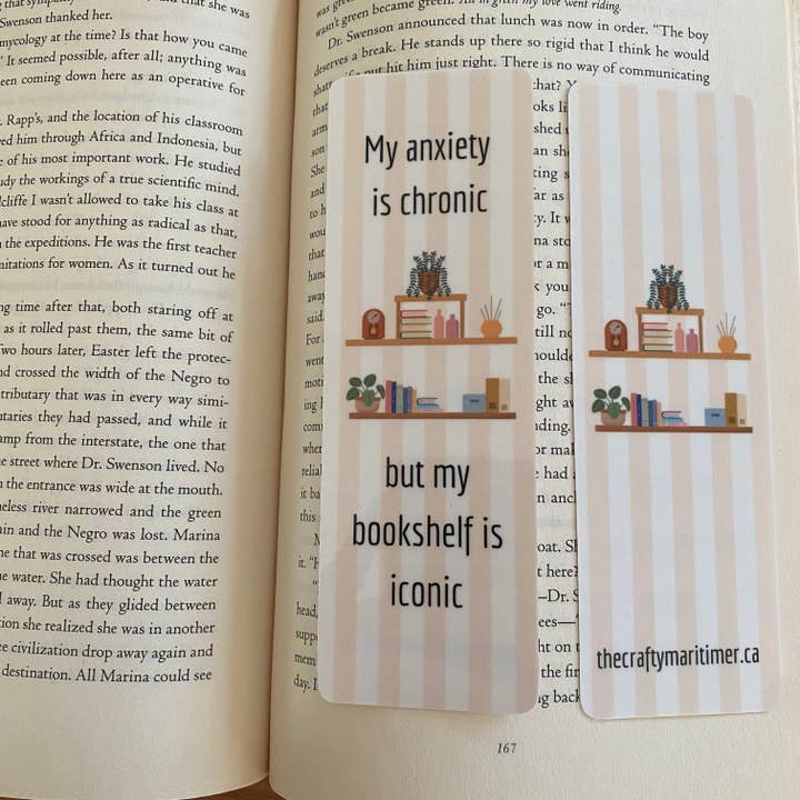 My Anxiety is Chronic Bookmark for wholesale by The Crafty Maritimer