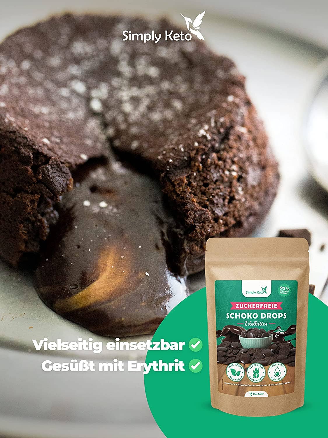 Simply Keto - Wholesale Chocolate Covered Sweets - EDELBITTER Chocolate Drops 750g (erythritol) | Value Pack6